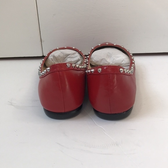 Price firm NINE WEST Red Raffi Studded Flats Size 9M - Picture 6 of 6